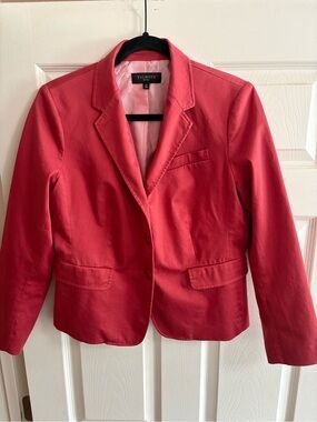 Talbots blazer long sleeve salmon buttons comfy office collegiate classic 12P